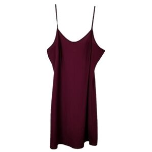 Nanette Lepore Women's Spaghetti Strap Slip Dress Size 16 Burgundy